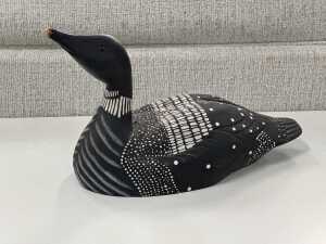 Painted timber duck decoy figures - 3