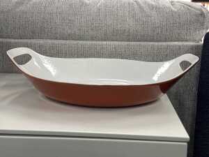 Mid-century Copco Danish enamelled cast iron paella pan - 3