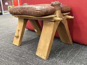 Mid-century camel stool - 4