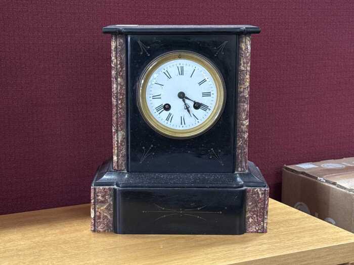 Antique French slate mantel clock