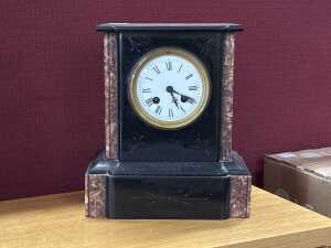 Antique French slate mantel clock