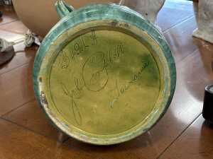 Large John Campbell drip glaze twin-handled vase - 4