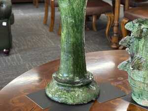 Two cactus- style Moroccan green pottery vessels - 3