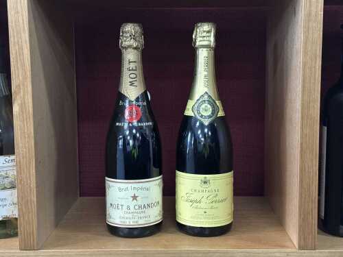 Two bottles of French champagne