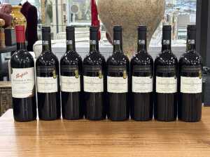 Eight bottles of red wine including Jacob's Creek and Penfolds