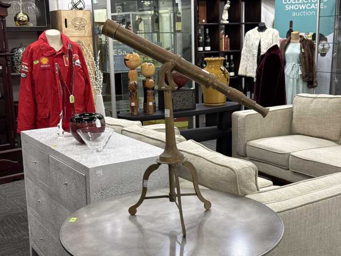 Decorative brass telescope