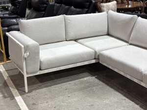Trib&ugrave; Natal Alu outdoor L-shaped lounge suite. Original RRP $12,000+ - 2