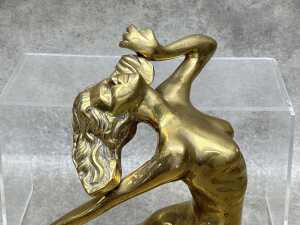 Art Deco style cast metal female nude figure - 2