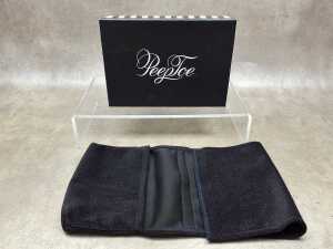 Designer-style black and silver tone clutch bag with black hardware - 5