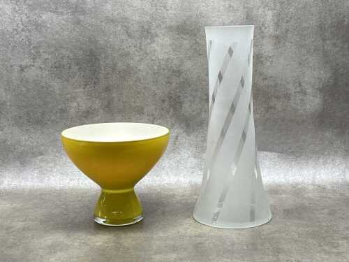 Two art glass pieces