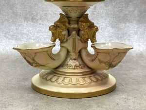 Edwardian Royal Worcester porcelain comport, 1903, A/F - 2