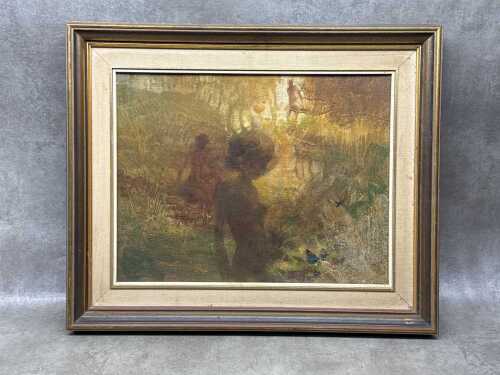Max Gosswinkle, Four Swamp Sisters, c. 1980s. Oil painting on board
