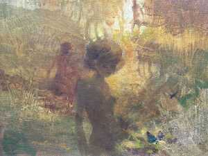 Max Gosswinkle, Four Swamp Sisters, c. 1980s. Oil painting on board - 2
