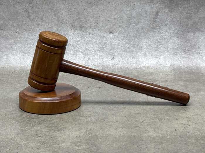 Hand-carved gavel (auction starter)