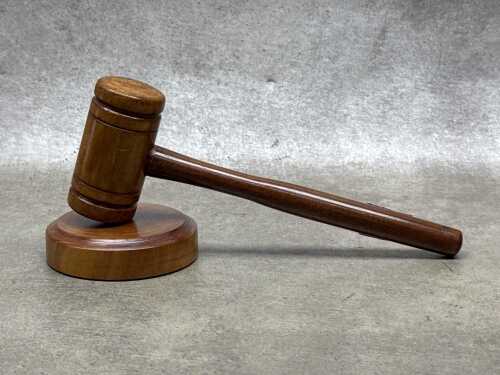 Hand-carved gavel (auction starter)