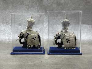 Pair of Sri Lankan elephant figures