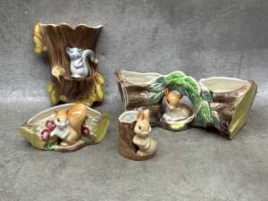Four Hornsea mid-century ceramic vases