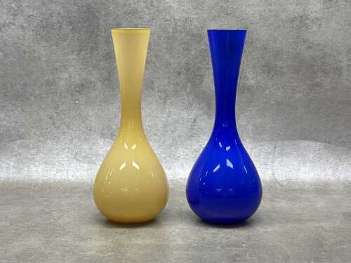 93 · Two Scandinavian mid-century cased glass vases