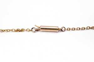 An antique garnet necklace in 9 carat yellow gold - 4