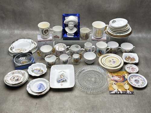 Collection of British Royal Family souvenirware