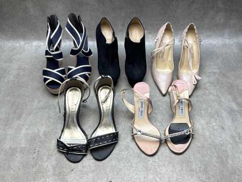 Five pairs of ladies day and evening shoes