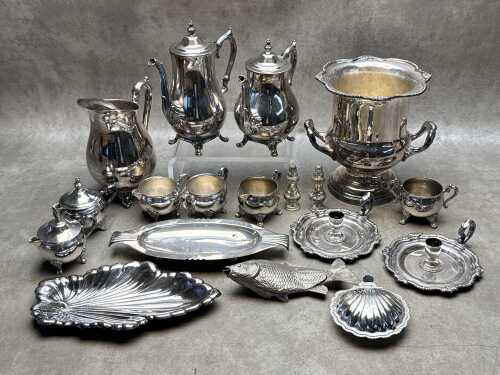 Assorted silver plate