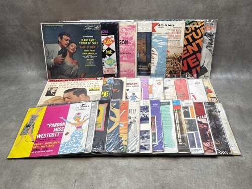 Soundtrack vinyl records, including The Alamo