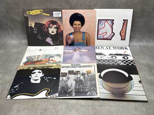 Nine Rock and Soul vinyl records, including Nina Hagen