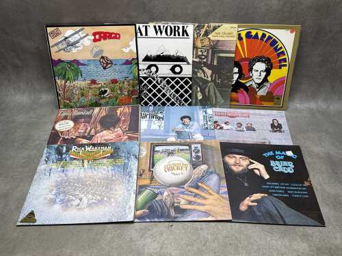 Ten mostly Rock and Pop vinyl records, including Men At Work
