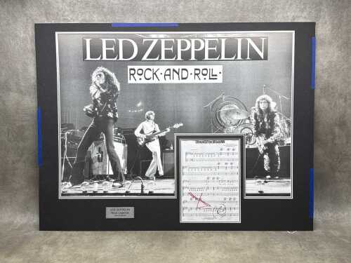 Led Zeppelin mounted 'Communication Breakdown' music sheet