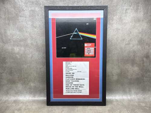 Pink Floyd framed memorabilia collage