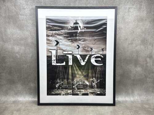 Live framed tour poster