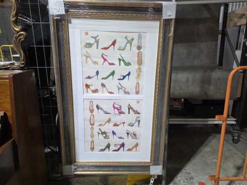 Pauline Place, 'Shoes' multimedia printed on canvas