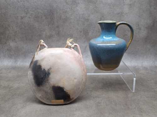 Two studio pottery pieces