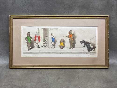 Boris O'Klein, Dirty Dogs of Paris. Lithographic print on paper