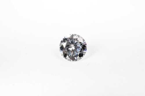 A GRA certified brilliant cut 6.5mm moissanite
