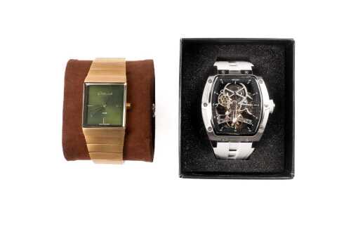 Two men's watches, including Patrick Avor quartz watch