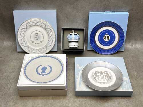 Wedgwood British Royal Family commemorative porcelain pieces