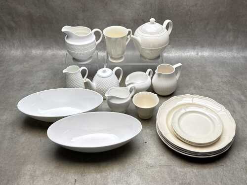 Wedgwood whiteware and cream porcelain including Queen's Ware