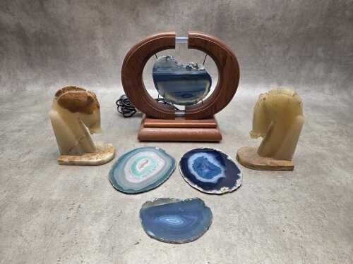 Stone specimens and decorative pieces
