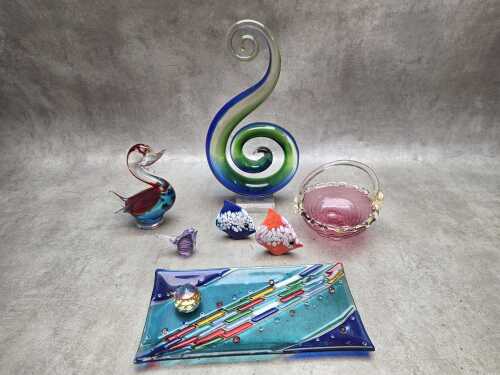 Decorative coloured glassware