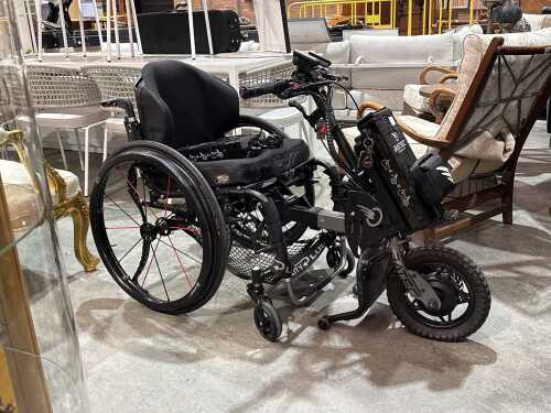 Batec Mobility electric handbike attachment with Jay J2 wheelchair