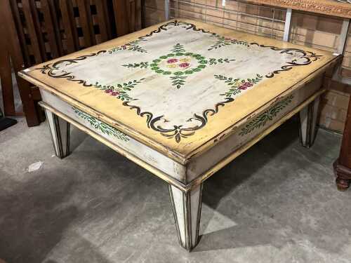 Hand-painted Bajot Rajwadi Chowki table