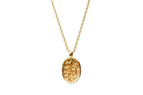 A Salty dagger gold plated Dreamer pendant and necklace in sterling silver