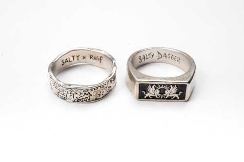 Two Salty dagger rings in sterling silver