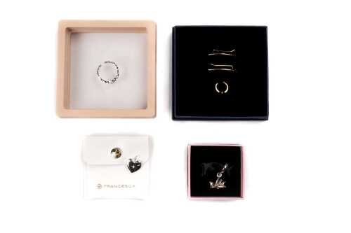 A collection of branded jewellery in sterling silver