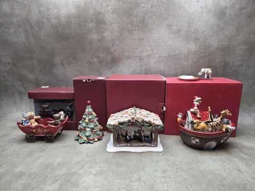 Four Villeroy & Boch porcelain Christmas figures