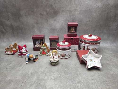 Villeroy & Boch porcelain Christmas decorations and knick-knacks. Most in original boxes