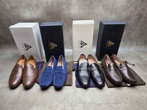 Four NEW pairs of Nappa Tori Australia leather men's shoes, size UK 12