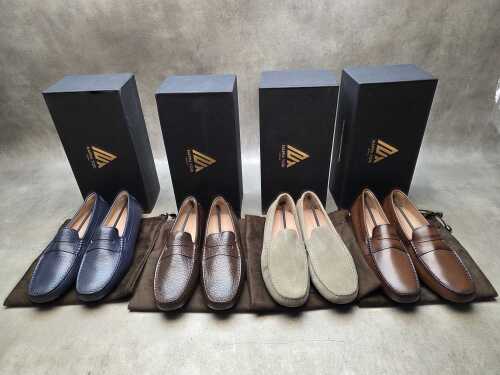 Four NEW pairs of Nappa Tori Australia leather men's shoes, size UK 10